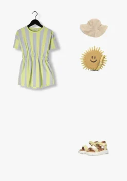 lime sproet & sprout mini jurk skater dress stripes