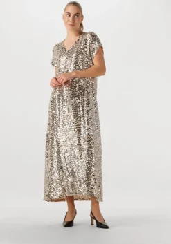 metallic bruuns bazaar midi jurk biara dress
