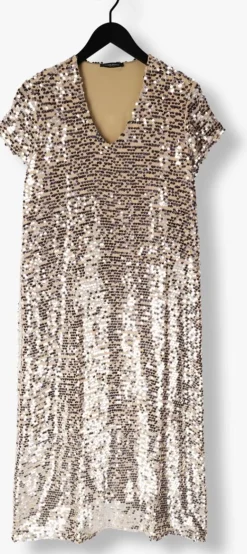 metallic bruuns bazaar midi jurk biara dress