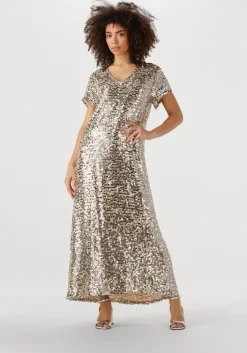metallic bruuns bazaar midi jurk biara dress