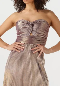 metallic ibana maxi jurk djuna