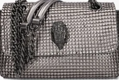 metallic kurt geiger london schoudertas kensington chainmail