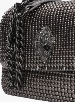 metallic kurt geiger london schoudertas kensington chainmail