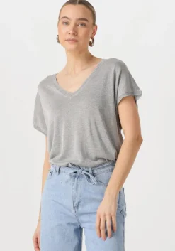 metallic minus top carlina batsleeve knit tee