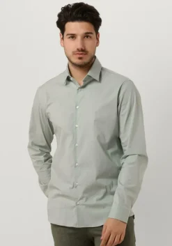 mint calvin klein klassiek overhemd poplin stretch slim shirt