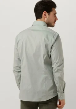 mint calvin klein klassiek overhemd poplin stretch slim shirt