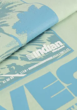 mint indian blue jeans t-shirt t-shirt backprint wave