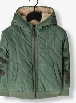 mint nono jack bomby reversible hooded jacket with print at sleeve
