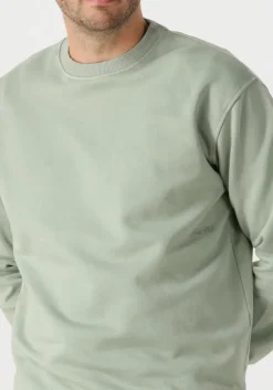 mint pure path sweater loose fit crewneck ls sweaters
