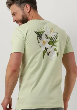 mint purewhite t-shirt tshirt with small logo on chest and big back print