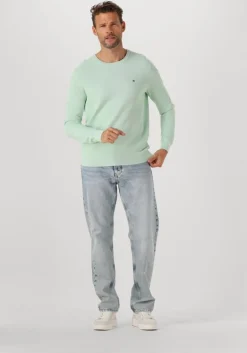 mint tommy hilfiger trui essential structure crew neck