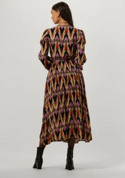 multi aaiko midi jurk jitte multi ethnic vis 523