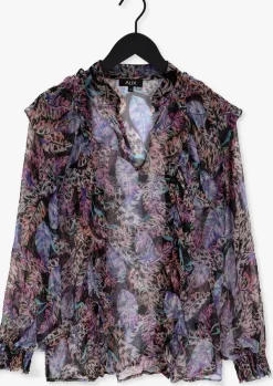 multi alix the label blouses animal leaves top