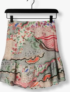 multi alix the label minirok ladies woven fancy mix skirt