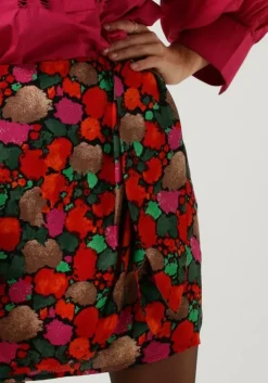 multi alix the label minirok flower mini skirt