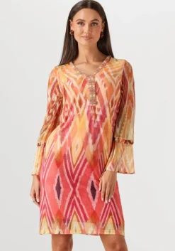 multi ana alcazar midi jurk dress sleeves 041225-3663