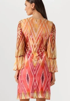 multi ana alcazar midi jurk dress sleeves 041225-3663