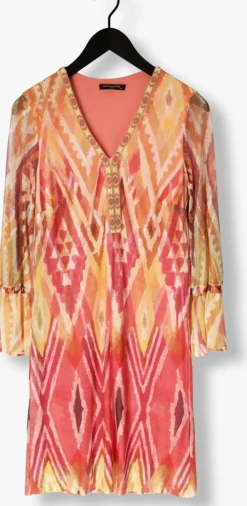 multi ana alcazar midi jurk dress sleeves 041225-3663