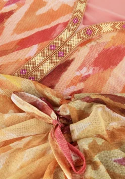 multi ana alcazar midi jurk dress sleeves 041225-3663