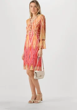 multi ana alcazar midi jurk dress sleeves 041225-3663