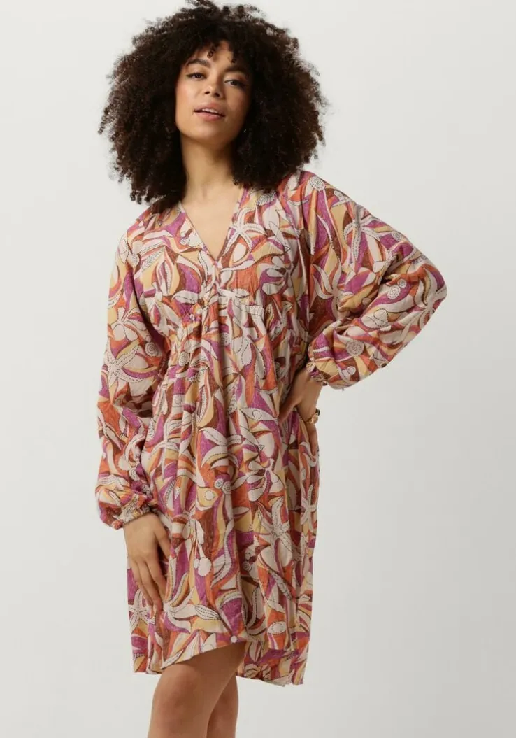 multi catwalk junkie mini jurk v-neck dress with straps detail