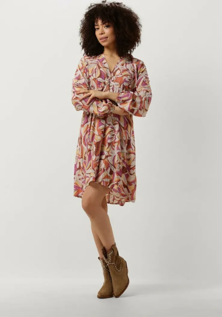 multi catwalk junkie mini jurk v-neck dress with straps detail