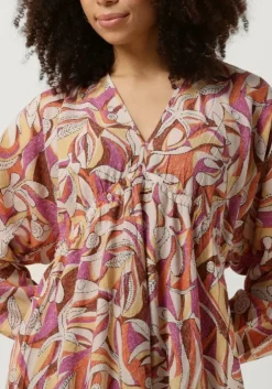 multi catwalk junkie mini jurk v-neck dress with straps detail