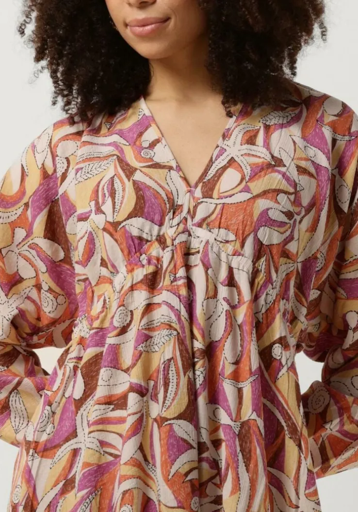 multi catwalk junkie mini jurk v-neck dress with straps detail