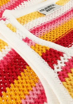 multi colourful rebel maxi jurk alizee crochette stripe maxi dress