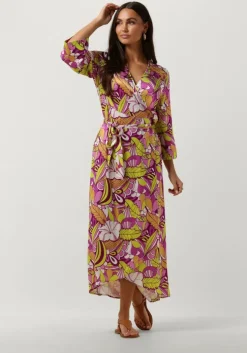 multi colourful rebel maxi jurk lela floral wrap maxi dress