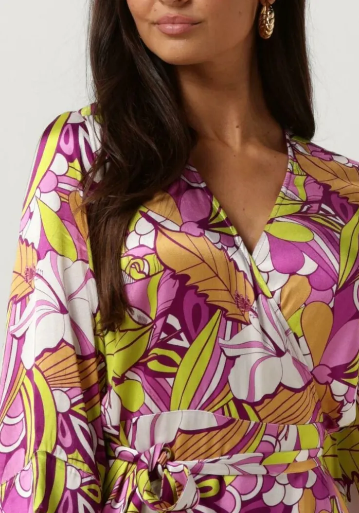 multi colourful rebel maxi jurk lela floral wrap maxi dress