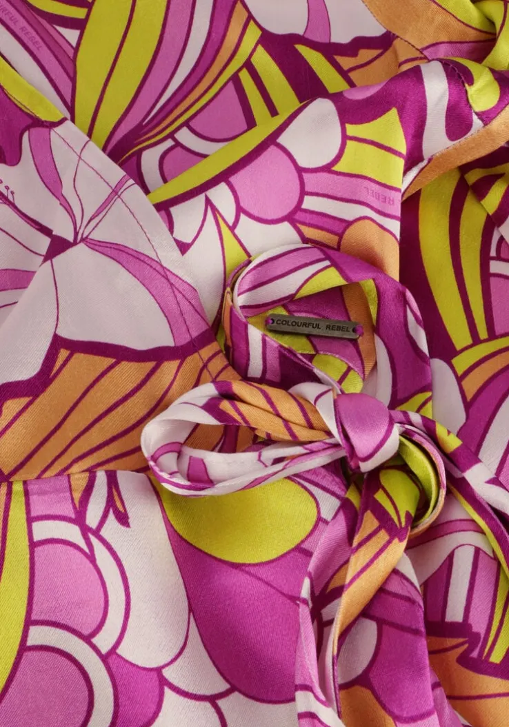 multi colourful rebel maxi jurk lela floral wrap maxi dress