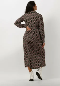 multi colourful rebel midi jurk dalia graphic flower maxi shirt dress