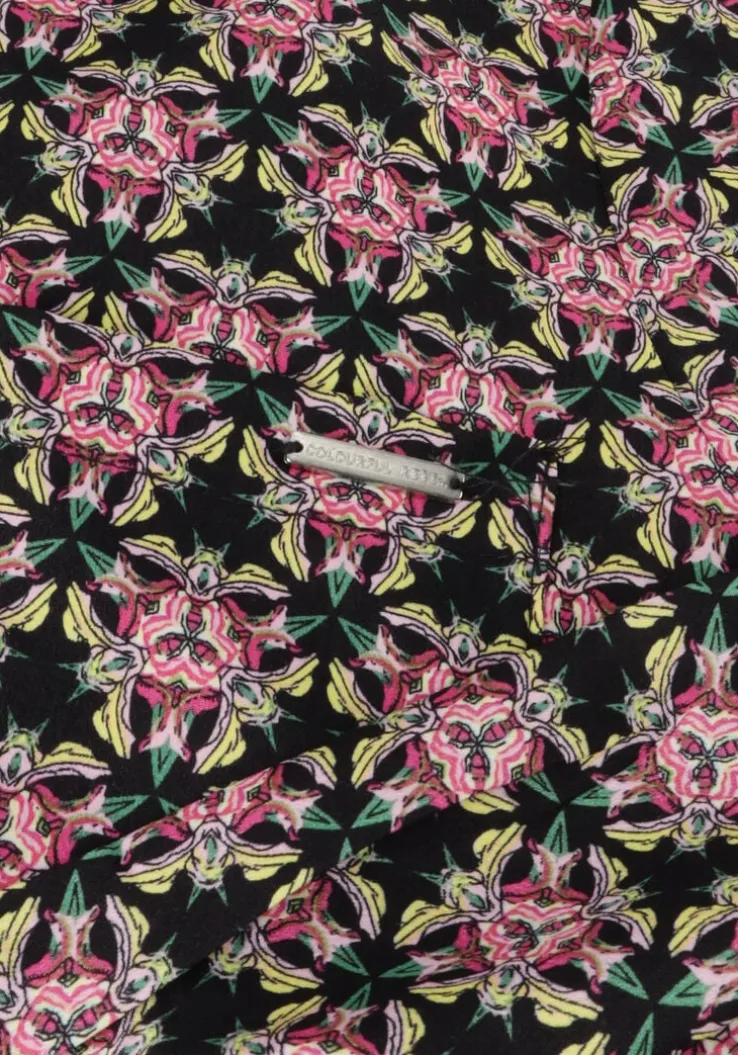 multi colourful rebel midi jurk dalia graphic flower maxi shirt dress