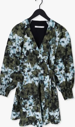 multi gestuz mini jurk blishagz wrap dress