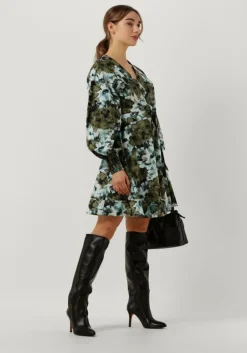 multi gestuz mini jurk blishagz wrap dress