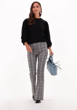 multi minus flared broek carma check flared pants