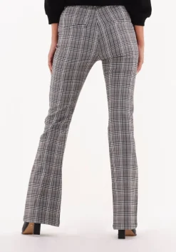 multi minus flared broek carma check flared pants
