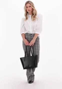 multi minus flared broek carma check flared pants