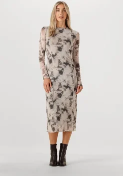 multi modström midi jurk petrinamd print dress