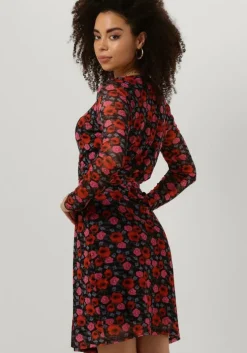 multi modström mini jurk binna print wrap dress