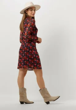 multi modström mini jurk binna print wrap dress