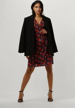 multi modström mini jurk binna print wrap dress