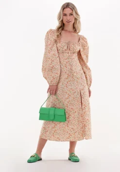 multi na-kd midi jurk cups detail cotton ls midi dress