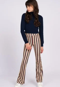 multi nik & nik flared broek striped flared pants