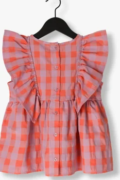 multi petit blush blouses ruffle blouse check