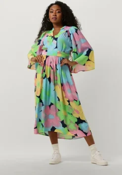multi pom amsterdam midi jurk cherry blossom dress