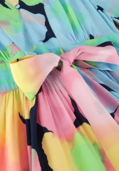 multi pom amsterdam midi jurk cherry blossom dress