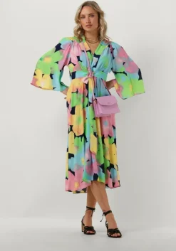 multi pom amsterdam midi jurk cherry blossom dress