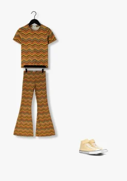 multi salty stitch flared broek flared legging - ikat